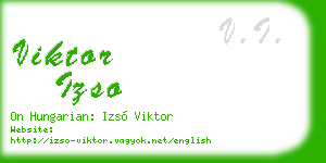 viktor izso business card